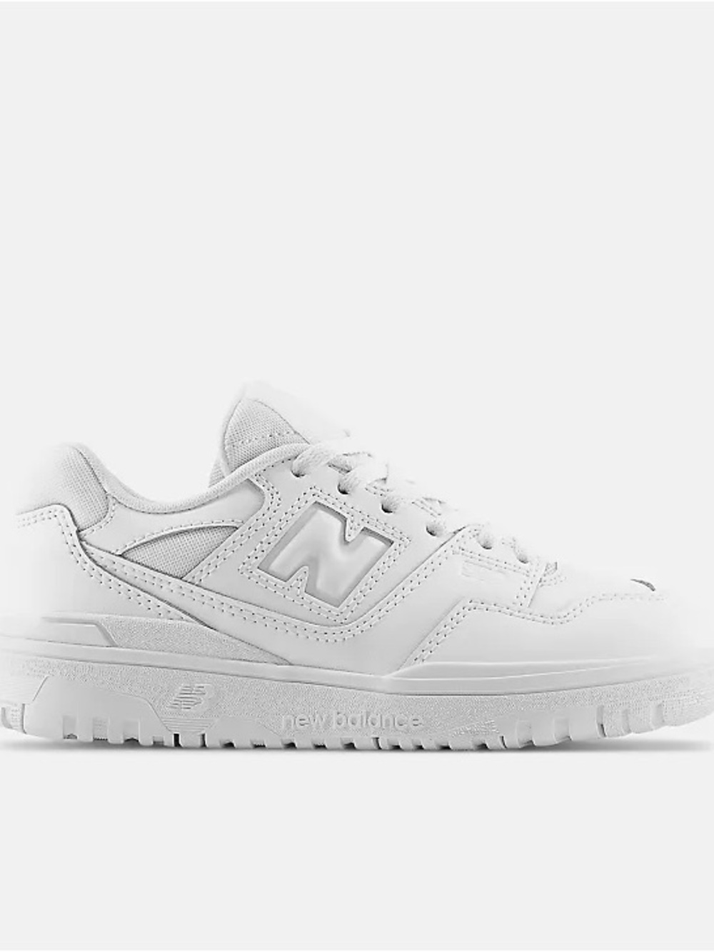 New Balance Kids White Low-Top Lace Sneakers